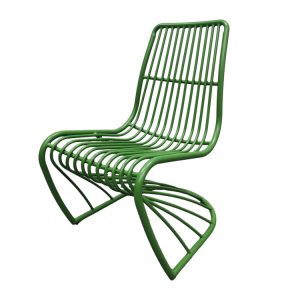 Ghế sân vườn nhôm sơn tĩnh điện màu xanh lá, phong cách hiện đại