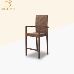 Ghế bar ngoài trời nhựa giả mây khung nhôm, phong cách hiện đại