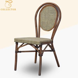 Ghế sân vườn ngoài trời khung nhôm giả tre, mặt vải textilene cao cấp