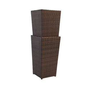 Chậu trồng cây ngoài trời giả mây cao cấp, màu nâu sang trọng
