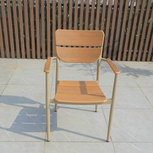 Ghế nhôm ngoài trời kiểu dáng hiện đại, nhìn trực diện