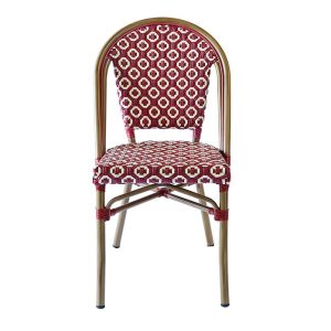 Ghế giả mây ngoài trời mặt trước, khung nhôm nhẹ, họa tiết nổi bật