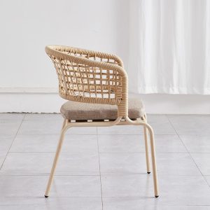 Ghế sân vườn góc nghiêng, khung nhôm sơn tĩnh điện, dây rope bền đẹp