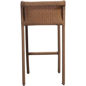 Mặt sau ghế bar nhựa giả mây, khung chắc chắn