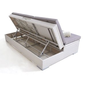 Khung nhôm chắc chắn bên trong giường tắm nắng ngoài trời