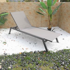 Ghế tắm nắng ngoài trời hiện đại, phù hợp biệt thự, khách sạn, hồ bơi