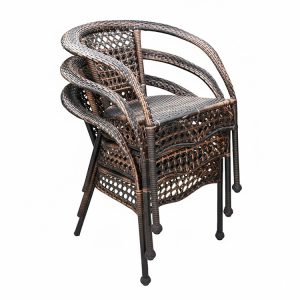 Ghế giả mây sân vườn xếp chồng, tiết kiệm diện tích, dễ di chuyển