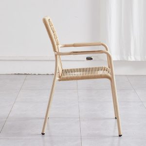 Ghế ngoài trời hiện đại, nhìn ngang, khung nhôm nhẹ