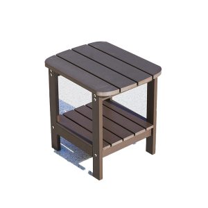 Bàn trà nhỏ nhựa giả gỗ ngoài trời, thiết kế đồng bộ với ghế Adirondack
