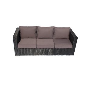 Sofa ba giả mây nhìn từ trên xuống, thiết kế rộng rãi, nệm êm