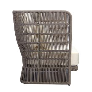 Mặt bên ghế đơn sofa ngoài trời, đan dây nhựa giả mây chắc chắn