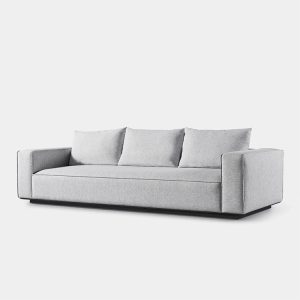 Sofa ngoài trời khung nhôm, nệm dày, thiết kế vuông vức sang trọng