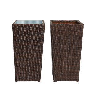 Bộ đôi chậu cây giả mây ngoài trời, thích hợp trang trí ban công, sân thượng
