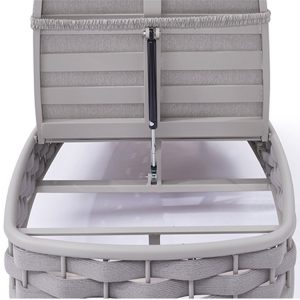 Khung nhôm sơn tĩnh điện và hệ thống nâng tựa lưng chắc chắn của ghế tắm nắng ngoài trời
