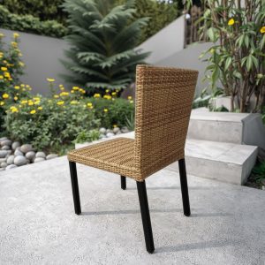 Ghế ngoài trời giả mây, chân sắt, phù hợp không gian xanh