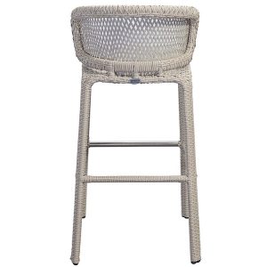Ghế bar ngoài trời nhìn từ phía sau, lưng đan lưới thoáng khí
