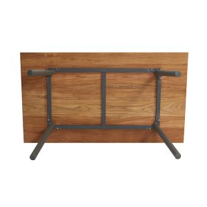 Khung dưới bàn gỗ teak với hệ khung nhôm chắc chắn
