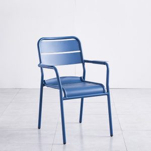 Ghế nhôm sân vườn màu xanh dương, thiết kế hiện đại, chắc chắn