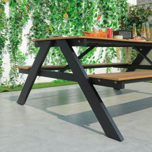 Chân bàn ghế picnic nhôm sơn tĩnh điện, thiết kế vững chãi, chống gỉ