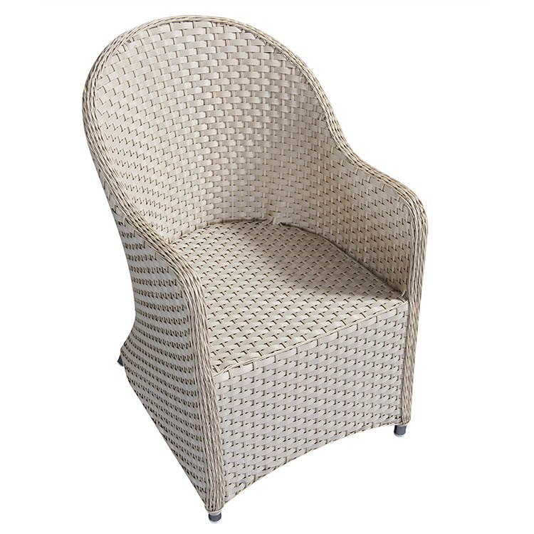 Ghế đơn giả mây ngoài trời, không nệm, đan tay chắc chắn