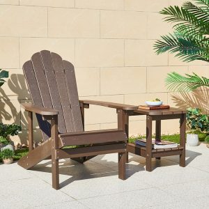 Bộ ghế Adirondack và bàn trà ngoài trời, phối cảnh sân vườn hiện đại