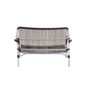 Mặt sau sofa đôi sân vườn đan dây nhựa giả mây