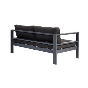 Mặt sau sofa đôi ngoài trời, khung nhôm dày, nệm tựa êm ái
