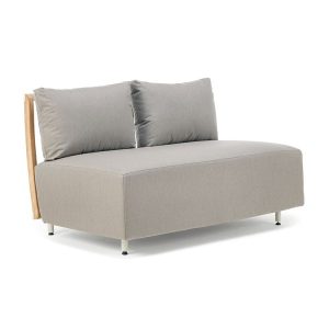 Ghế sofa đơn ngoài trời màu ghi, thiết kế tối giản hiện đại