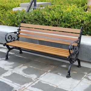 Ghế băng dài ngoài trời, thiết kế hoa văn cổ điển, phù hợp sân vườn