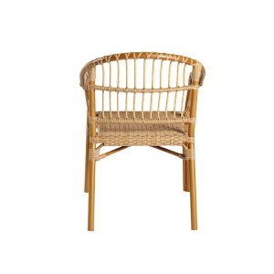 Ghế sân vườn giả mây nhìn từ phía sau, lưng cong ôm lưng