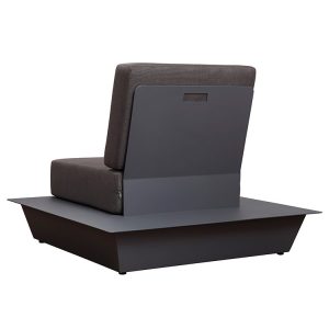 Ghế đơn sofa ngoài trời nhìn từ phía sau, thiết kế hiện đại tối giản