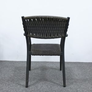 Mặt sau ghế sân vườn khung nhôm, lưng đan dây bền đẹp