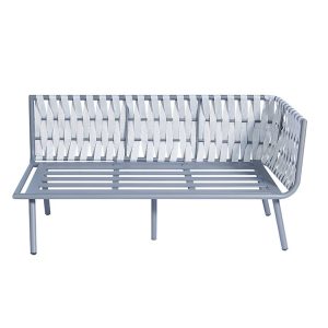 Khung sofa nhôm dây rope góc L, thiết kế hiện đại, chưa lắp nệm