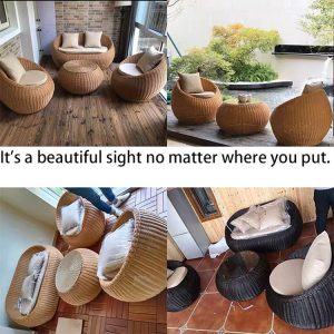 Tổng hợp các phối cảnh thực tế của bộ sofa sân vườn giả mây, đa dạng không gian sử dụng trong nhà và ngoài trời