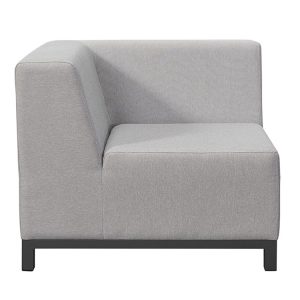 Ghế góc sofa ngoài trời, khung nhôm, nệm vải ngoài trời