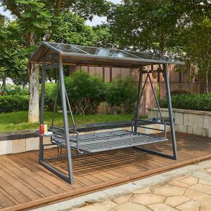 Khung xích đu ngoài trời 4 người, chưa lắp nệm, khung nhôm sơn tĩnh điện