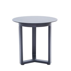Bàn tròn ngoài trời nhôm sơn tĩnh điện đồng bộ với ghế tắm nắng