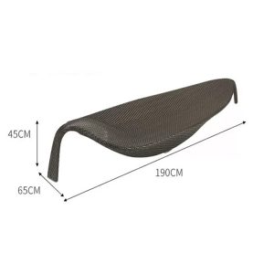 Kích thước ghế tắm nắng giả mây: 190x65x45cm, phù hợp 1 người nằm